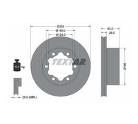 Bremsscheibe Hinterachse Textar 93143403