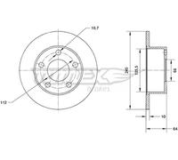2x Bremsscheibe TOMEX Brakes TX 70-02 für A6 PASSAT 100 VW 3B2 AUDI 3B5 SKODA B5