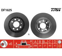 TRW Bremsscheibe df1625 belüftet 256mm 24mm für Opel LOTUS