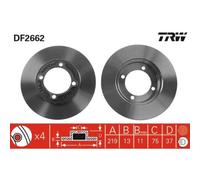 2x TRW DF2662 Bremsscheibe für KIA MAZDA