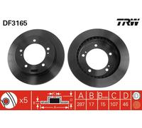 TRW Bremsscheibe TRW DF3165, 1 Stück