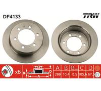 Trw Bremsscheibe [Hersteller-Nr. DF4133] für Daewoo, Ssangyong