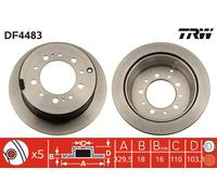 2x Bremsscheibe TRW DF4483 für LAND UZJ100 TOYOTA CRUISER LEXUS LX 100 HDJ100_