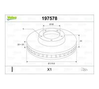2x Bremsscheibe VALEO 197578 passend für NISSAN RENAULT