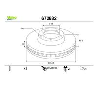 2x Bremsscheibe VALEO 672682 passend für NISSAN INFINITI