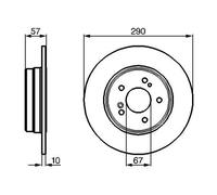 2x Bremsscheibe voll 0 986 478 446 BOSCH für MERCEDES-BENZ SL