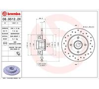 Bremsscheibe Hinterachse Brembo 08.9512.2X