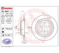 2x Bremsscheibe voll 08.A957.11 BREMBO für MERCEDES-BENZ M-KLASSE GLE Coupe GLE