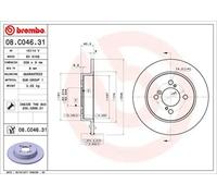 2x Bremsscheibe voll 08.C046.31 BREMBO für SUZUKI SWIFT IV