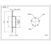 2x Bremsscheibe voll 215 590 HART für ALFA ROMEO LANCIA