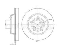 METELLI Bremsscheibe hinten rechts links voll 268,0mm für VW SEAT FORD 23-0404C