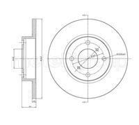 Metelli Bremsscheibe 23-0603 vorne rechts/links voll 247,0 mm für Suzuki Opel