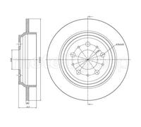 Metelli Bremsscheibe 23-0629C hinten rechts/links voll 283,5 mm für Volvo 272248/31262094