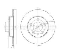METELLI Bremsscheibe hinten rechts links voll 239,0mm für SKODA VW AUDI 23-0742C