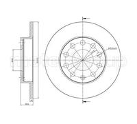 METELLI Bremsscheibe hinten rechts links voll 245,0mm für SEAT AUDI 23-0748C