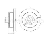 Metelli Bremsscheibe 23-0931C voll 262,0 mm hinten für HYUNDAI KIA 2x