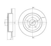 METELLI Bremsscheibe hinten rechts links voll 270,0mm für CHRYSLER 23-1107C