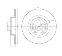Metelli Bremsscheibe 23-1296C hinten rechts/links, voll, 290 mm für PEUGEOT