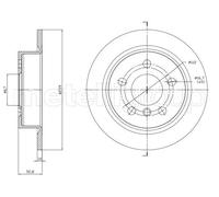 Metelli Bremsscheibe 23-1771C hinten Ø259 mm Voll für MINI