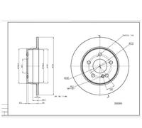 2x Bremsscheibe voll 250 260 HART für MERCEDES-BENZ C-KLASSE T-Model C-KLASSE