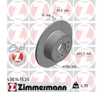 Bremsscheibe Hinterachse Zimmermann 430.1475.20