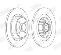 JURID Bremsscheibe hinten rechts links voll 274mm für RENAULT 562377J-1