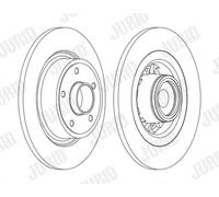 JURID Bremsscheibe hinten rechts links voll 274mm für RENAULT 562378J-1