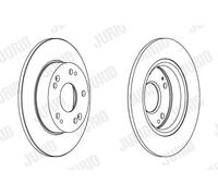 2x Bremsscheibe voll 562544JC JURID für HONDA CIVIC VIII Stufenheck