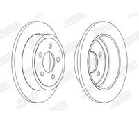 JURID Bremsscheibe hinten rechts links voll 285mm für JEEP 563189JC