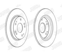 JURID Bremsscheibe hinten rechts links voll 260mm für HONDA 563242JC