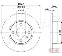 2x Bremsscheibe voll 610405C JAPKO für OPEL CORSA C CORSA C Kasten/Schrägheck