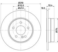 Bremsscheibe PRO 8DD 355 104-321