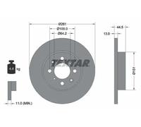 Textar Bremsscheibe 92090100 vorne 261 mm für MG Rover