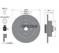 1x TEXTAR Bremsscheibe PRO Hinterachse Ø 274mm für RENAULT