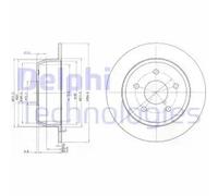 Delphi BG3660 Bremsscheibe
