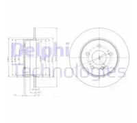 DELPHI Bremsscheibe hinten rechts links voll 278mm für MERCEDES-BENZ BG4152