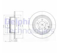 2x DELPHI Bremsscheibe BG4169