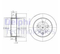 Delphi Bremsscheibe BG4178 hinten, voll – 2 Stück für LEXUS IS II