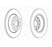 FERODO Bremsscheibe ddf1307c 302mm 12mm für VAG