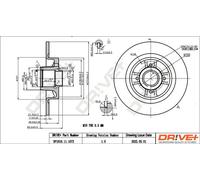 2x Bremsscheibe voll DP1010.11.1672 Drve+ für RENAULT GRAND SCÉNIC II SCÉNIC II