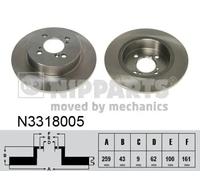 2x Bremsscheibe voll N3318005 NIPPARTS für SUZUKI SWIFT IV SWIFT V