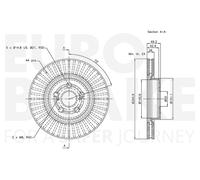 2x Bremsscheibe Vorderachse belüftet Ø295mm für Toyota Avensis Station Wagon