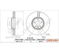 2x Bremsscheibe Vorderachse belüftet DP1010.11.1506 Drve+ für VOLVO XC60 I SUV