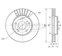 2x Bremsscheibe Vorderachse belüftet TX 71-00 TOMEX Brakes für NISSAN INFINITI