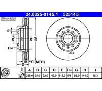 2x Bremsscheibe Vorderachse für AUDI SEAT SKODA VW A3 Sportback Cabriolet