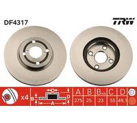 2x Bremsscheibe Vorderachse für TOYOTA COROLLA Stufenheck Kombi