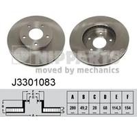 2x Bremsscheibe Vorderachse innenbelüftet J3301083 NIPPARTS für NISSAN X-TRAIL I