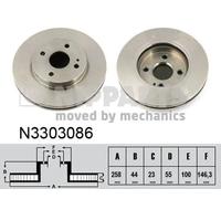 2x Bremsscheibe Vorderachse innenbelüftet N3303086 NIPPARTS für MAZDA 2