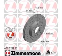 Bremsscheibe Vorderachse Zimmermann 600.3212.52