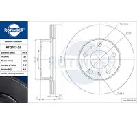 2x Bremsscheibe vorne Ø299.6 mm belüftet galvanisch für Fiat Ducato Kasten